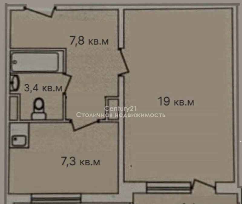 квартира п Московский г Московский ул Бианки 8к/1 Филатов луг, Новомосковский административный округ, Московская область, городской округ Зарайск, Московский фото 17