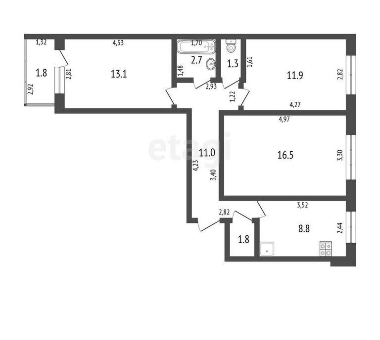 квартира г Стерлитамак ул Артема 148 фото 13