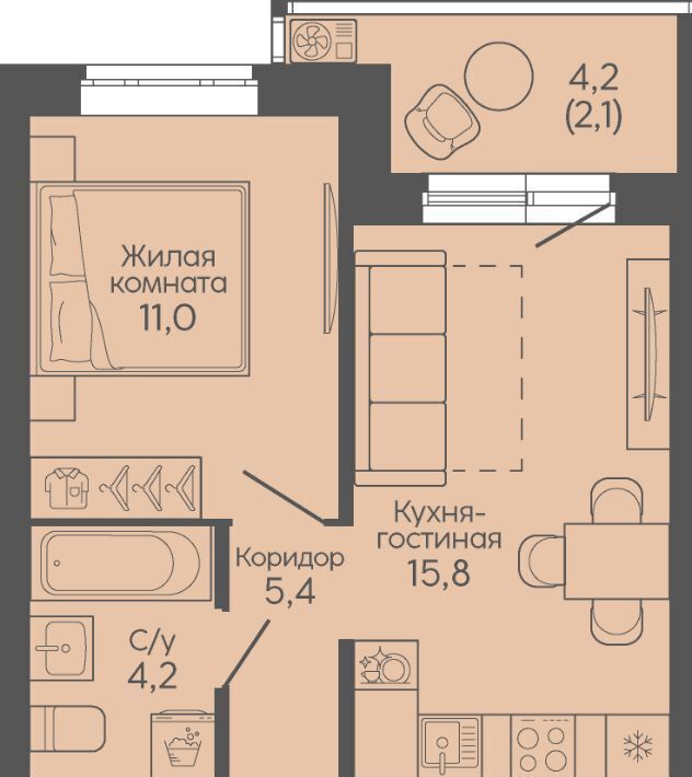 квартира г Волгоград р-н Дзержинский ЖК «Крылья» фото 1