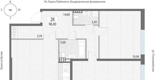 квартира г Екатеринбург ул Первомайская 7 Центр фото 1