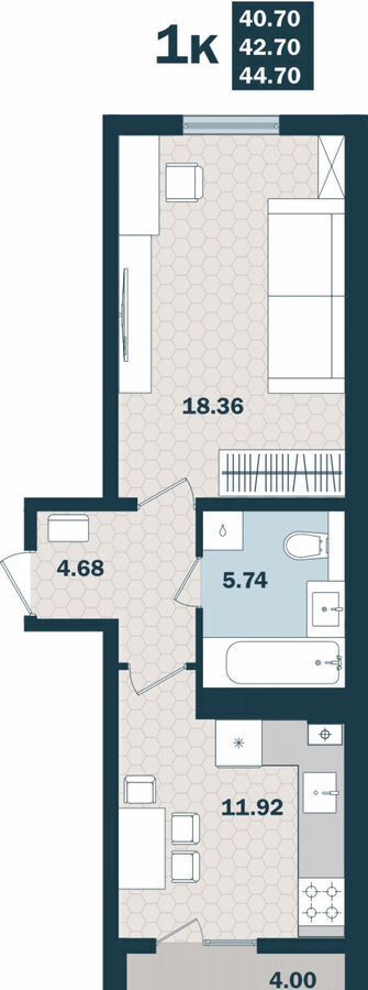 квартира г Калининград р-н Московский ул Левитана 65 корп. 1 фото 1