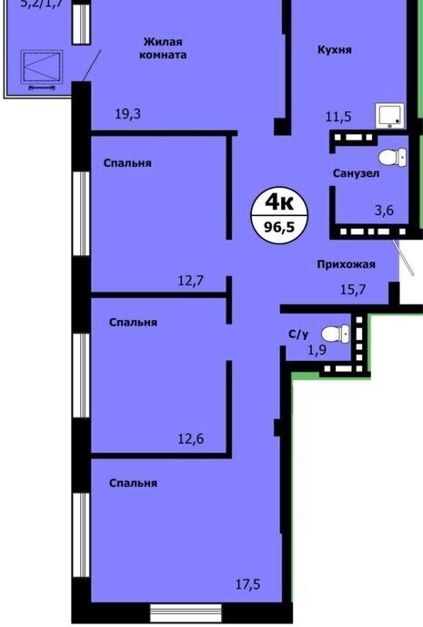 квартира г Красноярск р-н Свердловский ул Лесников 49 фото 1