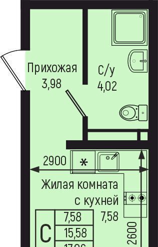 квартира р-н Туапсинский с Небуг Небугское сельское поселение, квартал Спортивный фото 1