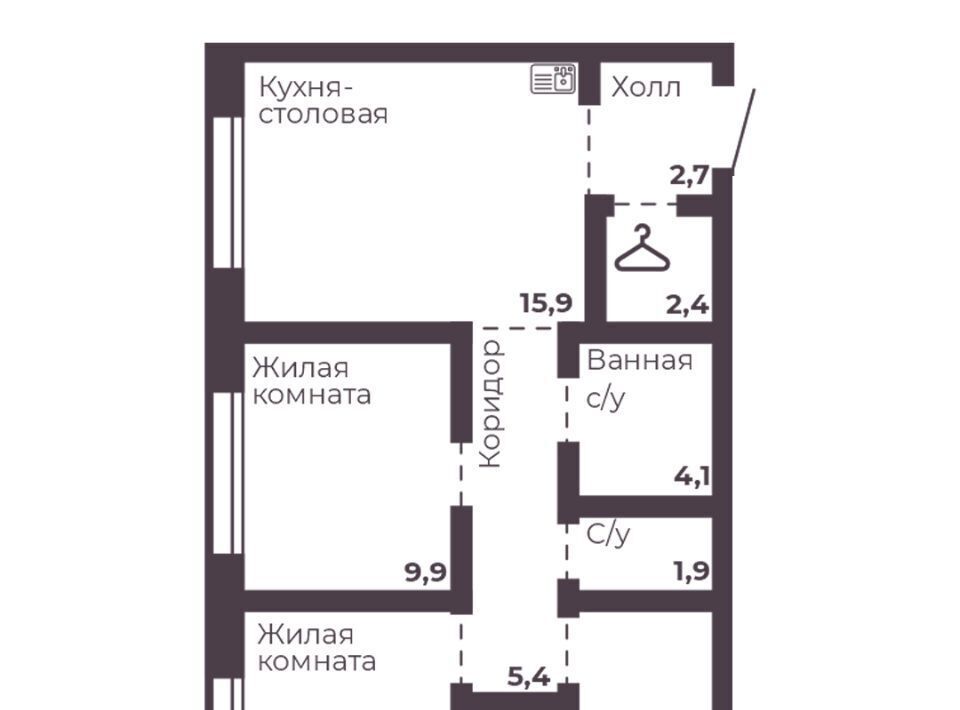 квартира г Челябинск р-н Тракторозаводский ЖК Ленина 4 фото 1