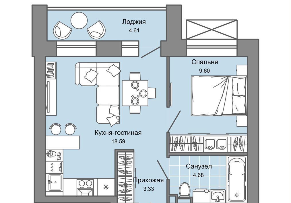 квартира г Пермь р-н Дзержинский ул Дзержинского 31б фото 1