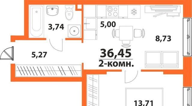 р-н Засвияжский 19-й микрорайон ЖК «‎Аквамарин 2» 1 фото