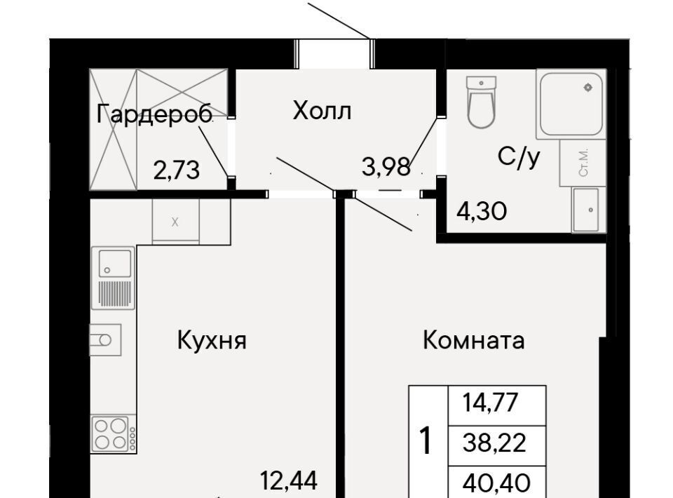 квартира г Ростов-на-Дону р-н Октябрьский Ривьера жилой квартал фото 1