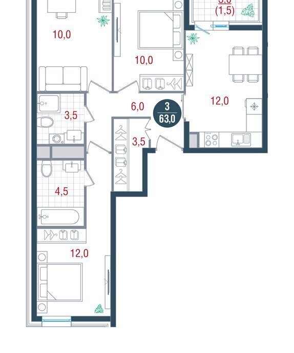 квартира г Москва метро Кантемировская б-р Кавказский 51 фото 1