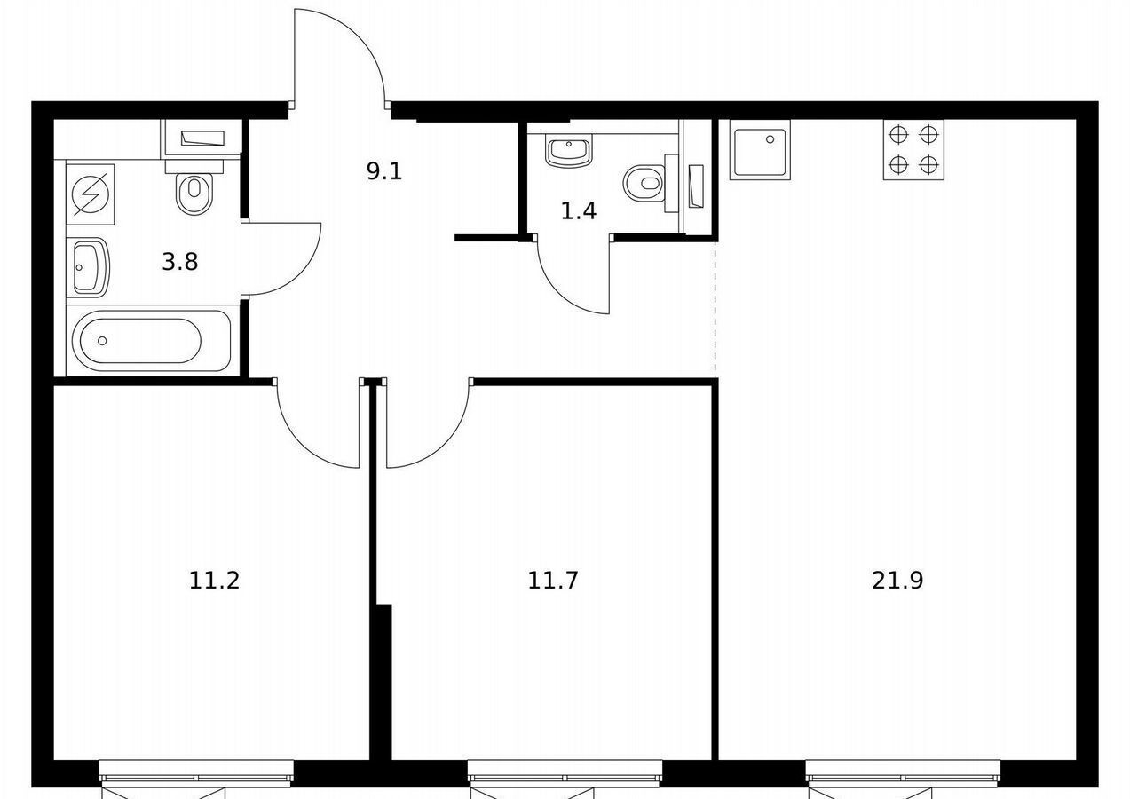 квартира г Москва ул Ижорская Грачёвская, з/у 6/4, корп. 2. 3 фото 1