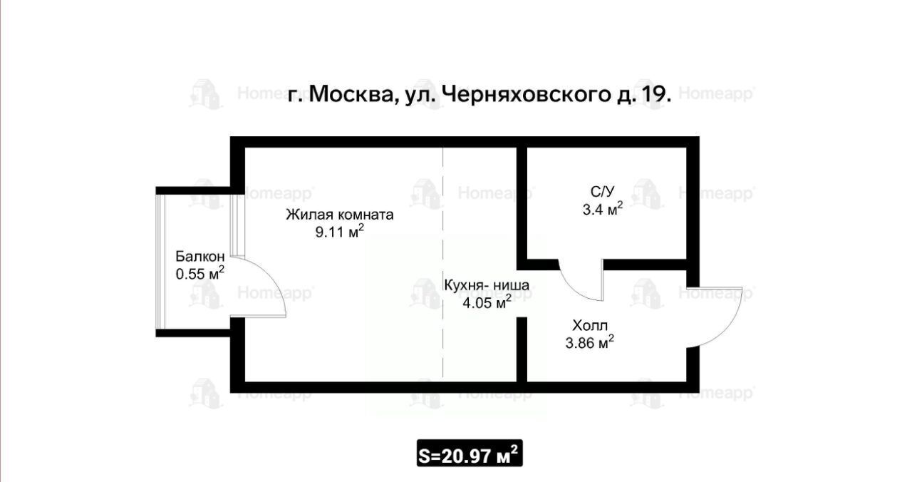 квартира г Москва метро Аэропорт ул Черняховского 19 фото 2