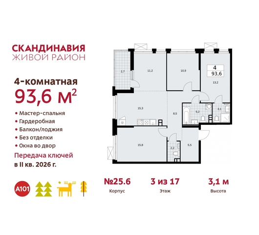 жилой район «Скандинавия» б-р Скандинавский 25/6 Сосенское, Бутово фото