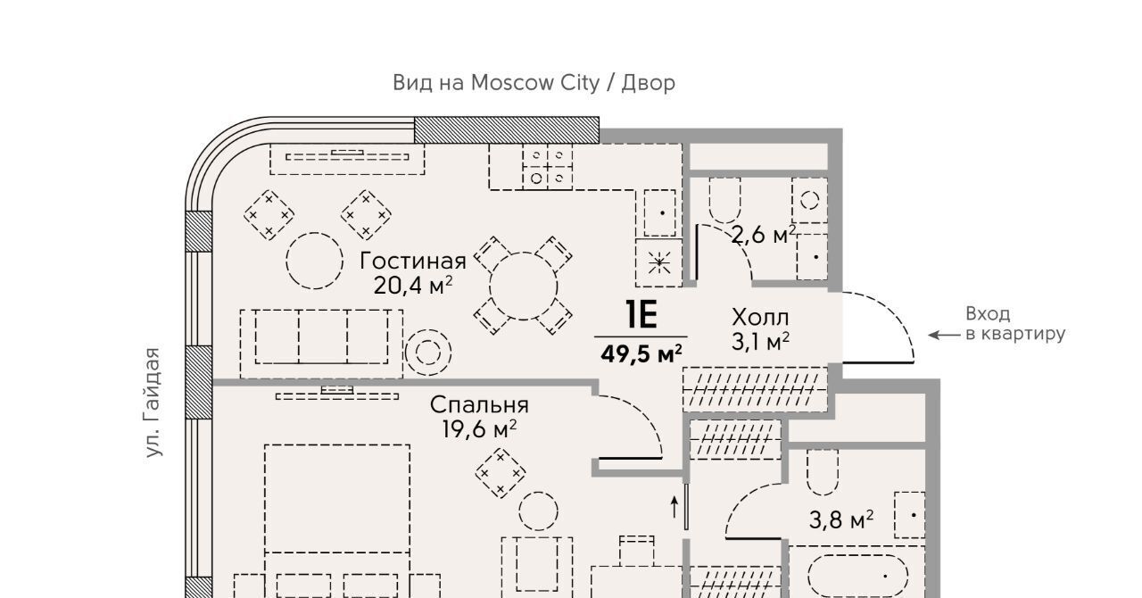 квартира г Москва метро Аминьевская ул Лобачевского 124к/3а фото 1