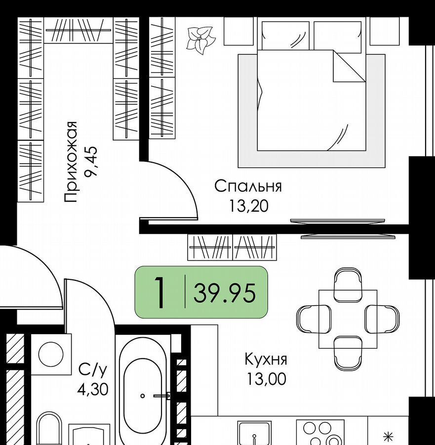 квартира г Смоленск р-н Ленинский ш Краснинское 4 блок-секция 1, 2, 3 фото 37