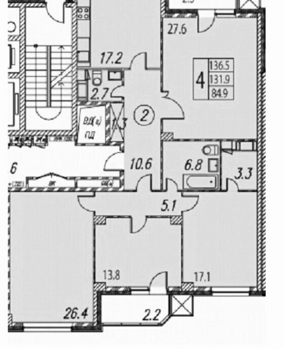 квартира г Москва метро Раменки ул Мосфильмовская 2с/6 88к фото 21