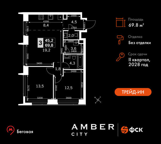 метро Беговая ЖК AMBER CITY жилой комплекс Амбер Сити фото