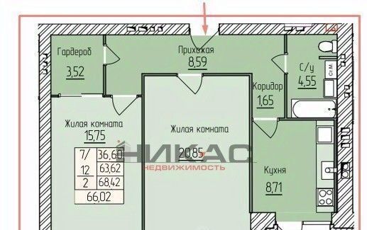 квартира г Ярославль р-н Фрунзенский ул Заовинная 18 фото 3