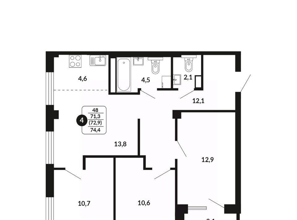 квартира г Киров р-н Ленинский проезд Хлебозаводской 2 фото 1
