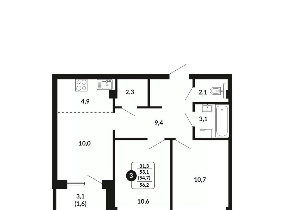 квартира г Киров р-н Ленинский проезд Хлебозаводской 2 фото 1
