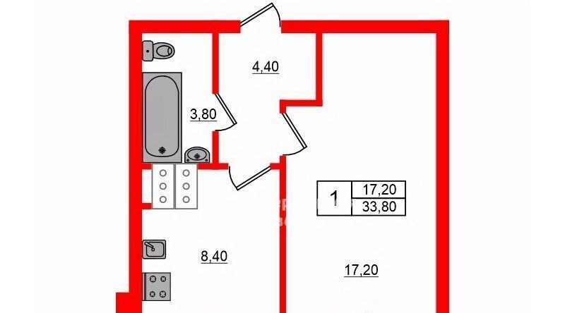 квартира г Санкт-Петербург метро Рыбацкое ул Караваевская 28к/1 округ Рыбацкое фото 2