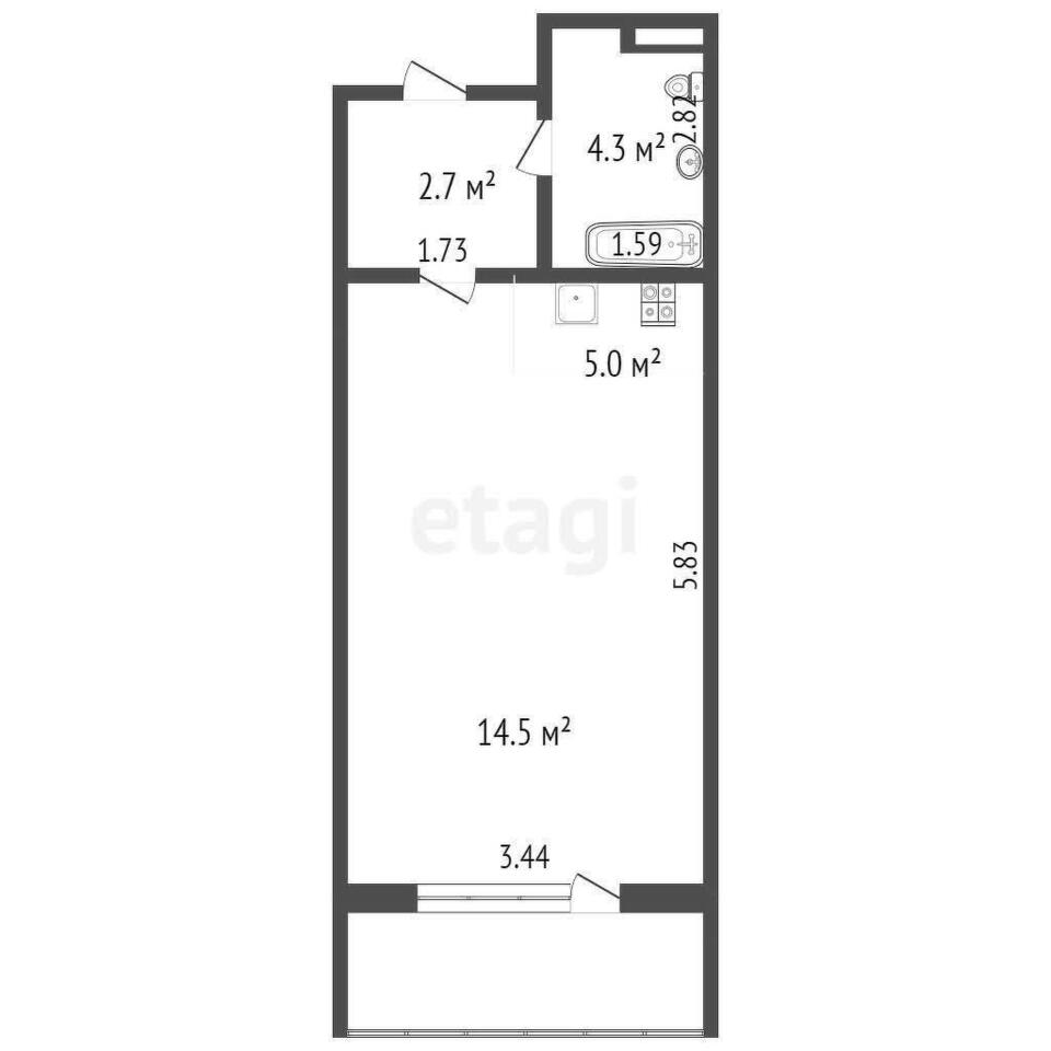 квартира г Якутск Республика Саха Якутия, Воинская, 9 к 2 стр 1 фото 10
