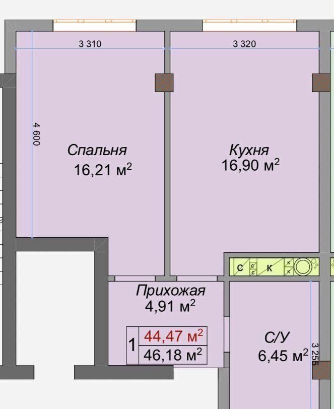 квартира г Нальчик Горная ул. Героя России Т. М. Тамазова, д. 3 фото 2