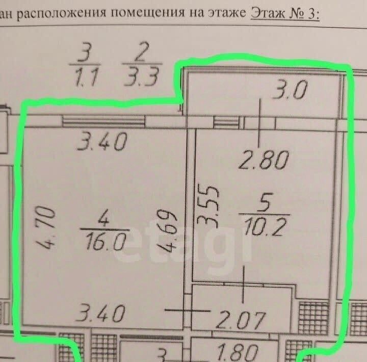 квартира г Санкт-Петербург метро Лесная дор Кушелевская 3к/3 фото 9