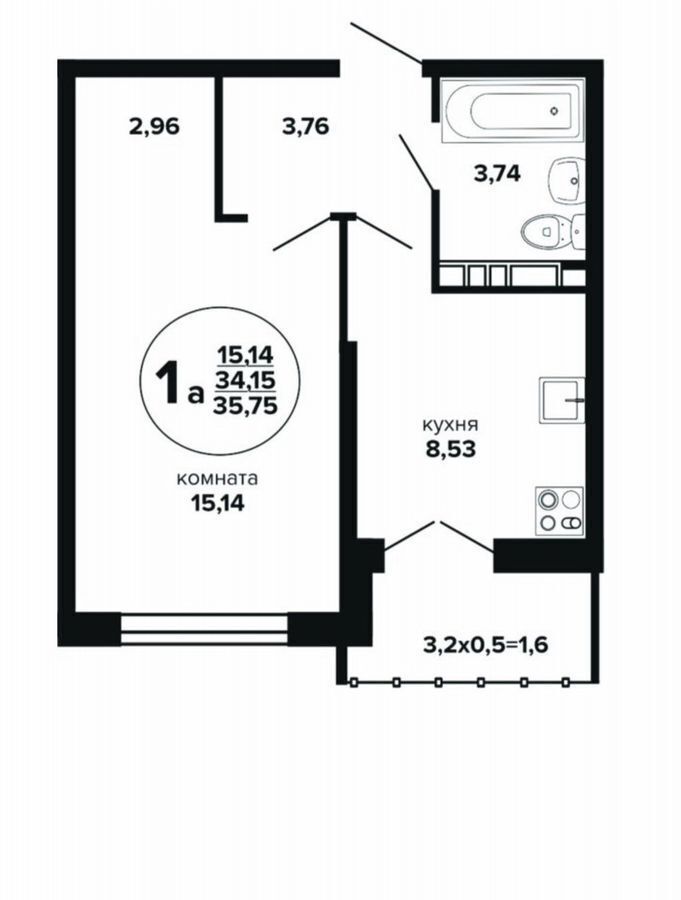 квартира г Краснодар р-н Прикубанский ул Российская 257/7 1 фото 1