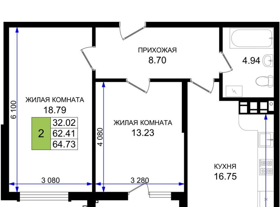 квартира г Новороссийск р-н Южный микрорайон 5-я Бригада фото 1
