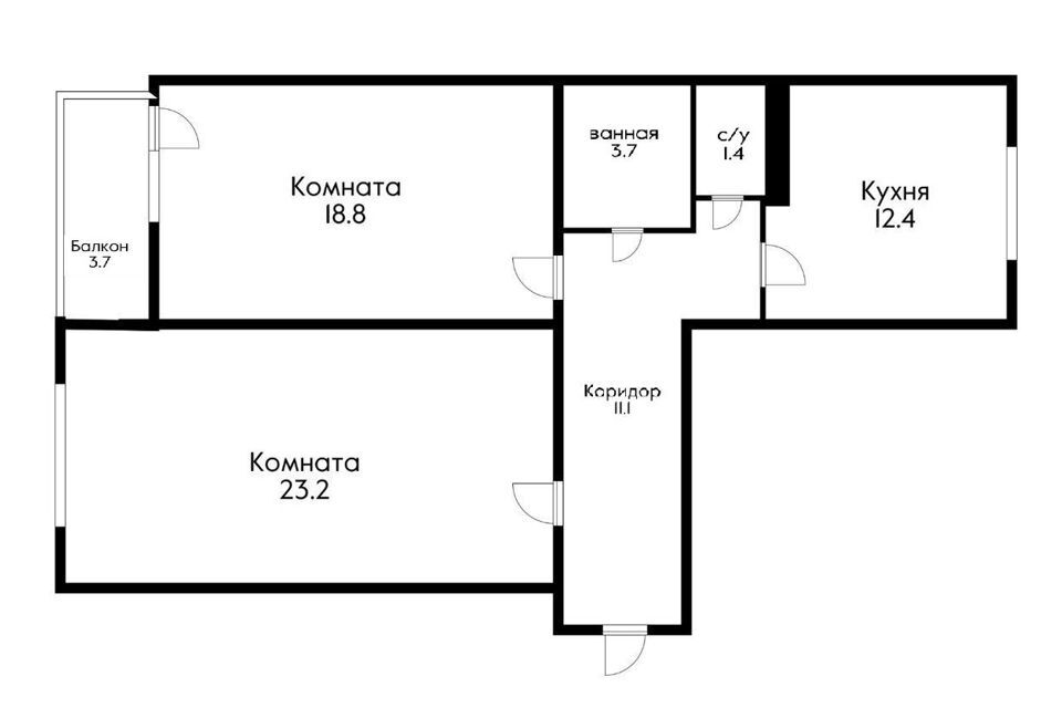 квартира р-н Тахтамукайский пгт Яблоновский ул Кобцевой Н.С. 1/8 фото 3