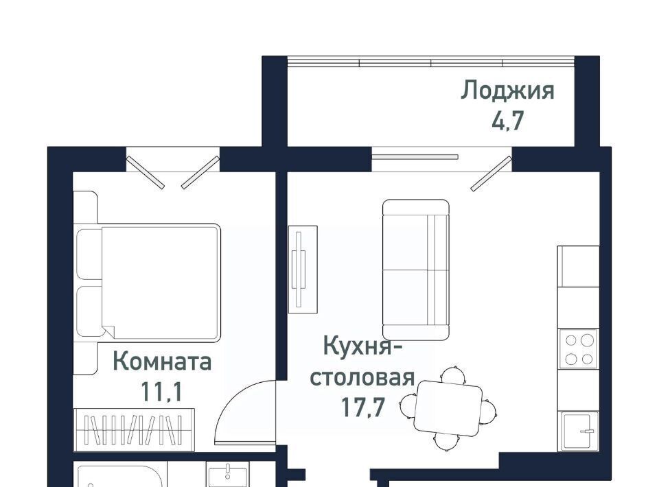 квартира р-н Сосновский п Западный Кременкульское с/пос, ул. Имени Младшего Сержанта Сухарева, 6 фото 1