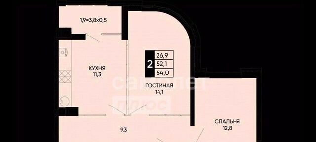 квартира р-н Кировский ул Левобережная 6/6с 2 фото