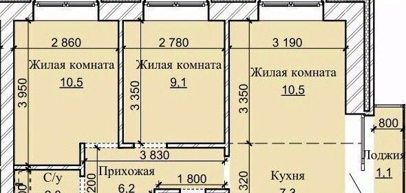 квартира г Барнаул рп Южный ул Герцена 17 фото 1