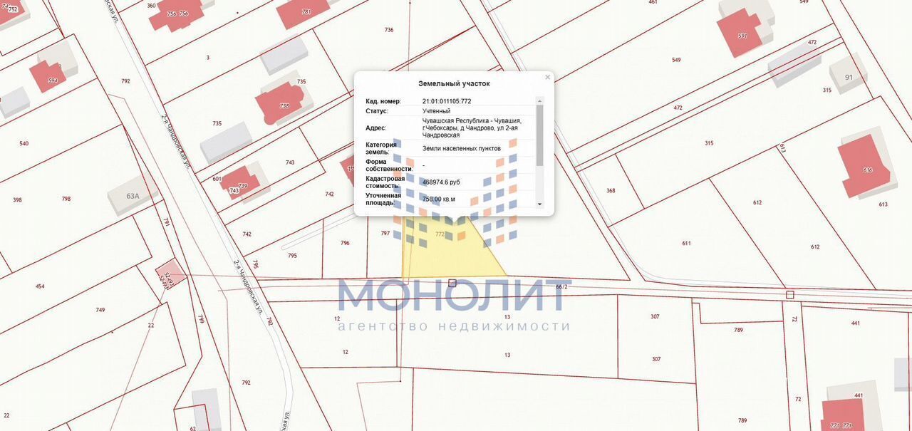 земля г Чебоксары д Чандрово ул 2-я Чандровская 57 р-н Московский фото 2