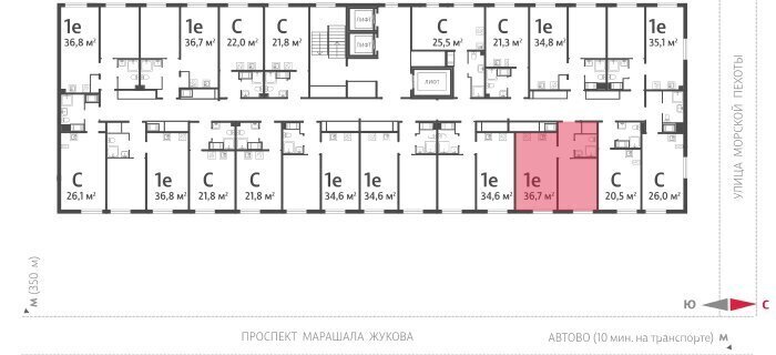 квартира г Санкт-Петербург метро Автово р-н Красносельский муниципальный округ Юго-Запад, жилой комплекс Морская миля фото 2