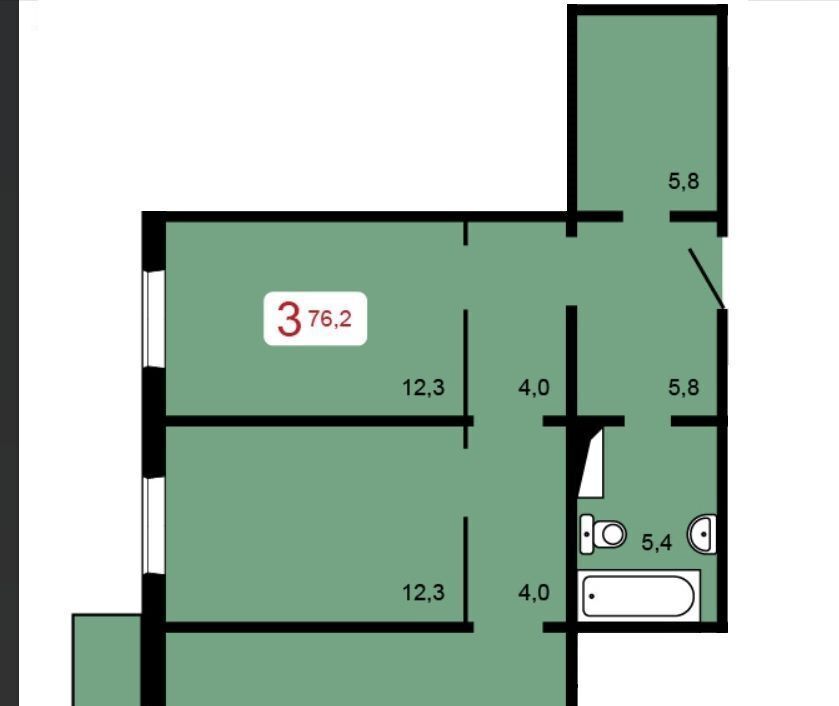 квартира г Красноярск р-н Кировский ул Кутузова 2с/4 фото 5