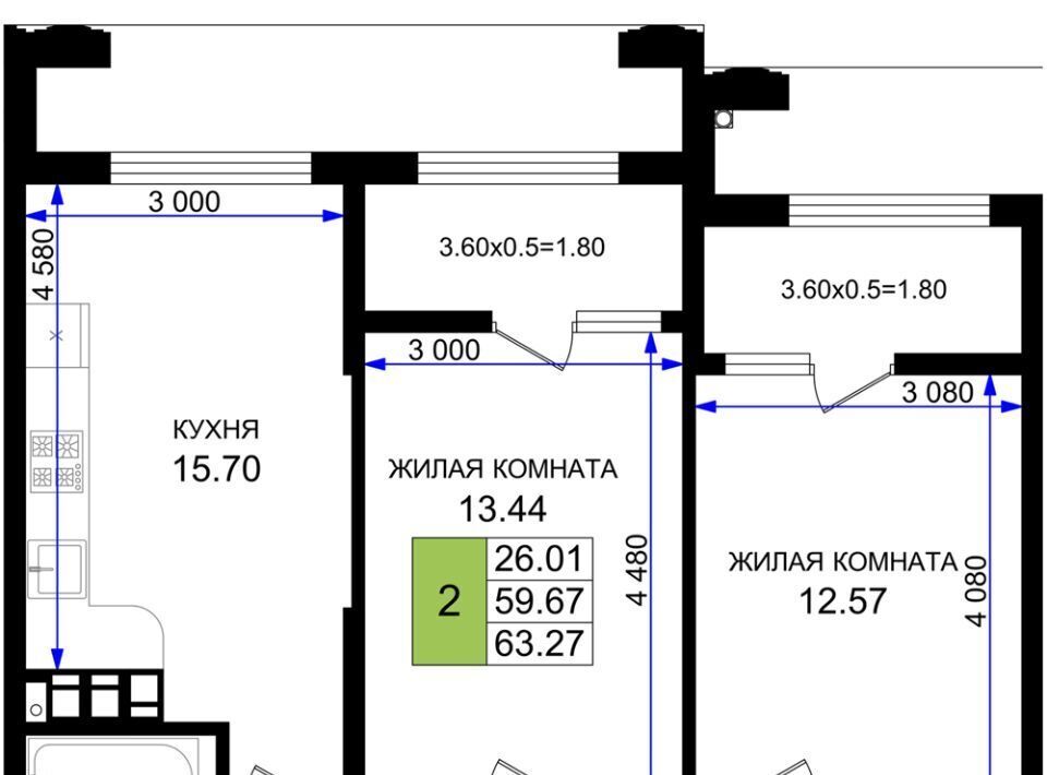 квартира г Новороссийск р-н Южный микрорайон 5-я Бригада фото 1