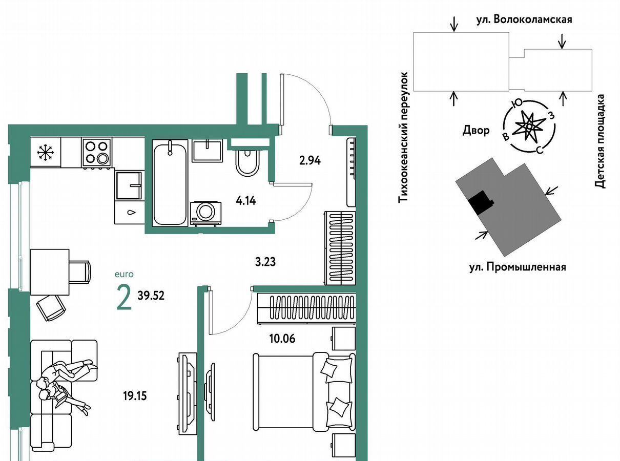 квартира г Тюмень р-н Центральный ул Мельникайте 42 корп. 1 фото 1