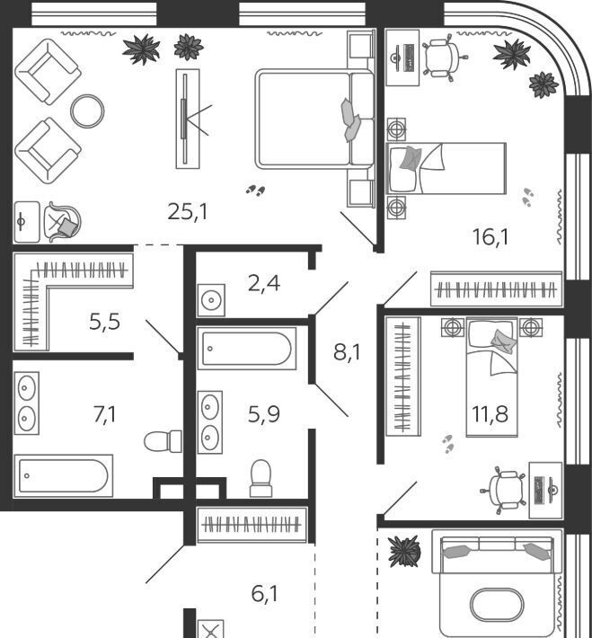 квартира г Москва метро Технопарк наб Марка Шагала 15к/1 фото 1