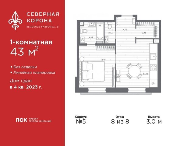 метро Петроградская наб Реки Карповки 31к/1 ЖК Северная Корона округ Чкаловское фото