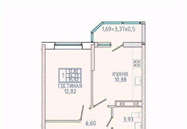 квартира г Краснодар р-н Прикубанский ул им. Героя Сарабеева В.И. 5к/2 фото 1