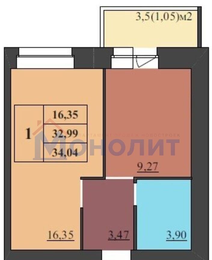 квартира г Ярославль р-н Дзержинский мкр. 15, стр. 15 фото 1