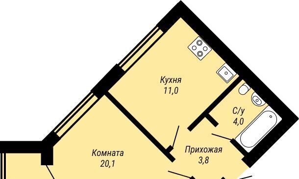 квартира г Иваново р-н Ленинский Юбилейный жилой комплекс фото 1