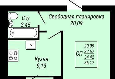 квартира г Иваново р-н Ленинский Юбилейный жилой комплекс фото 1