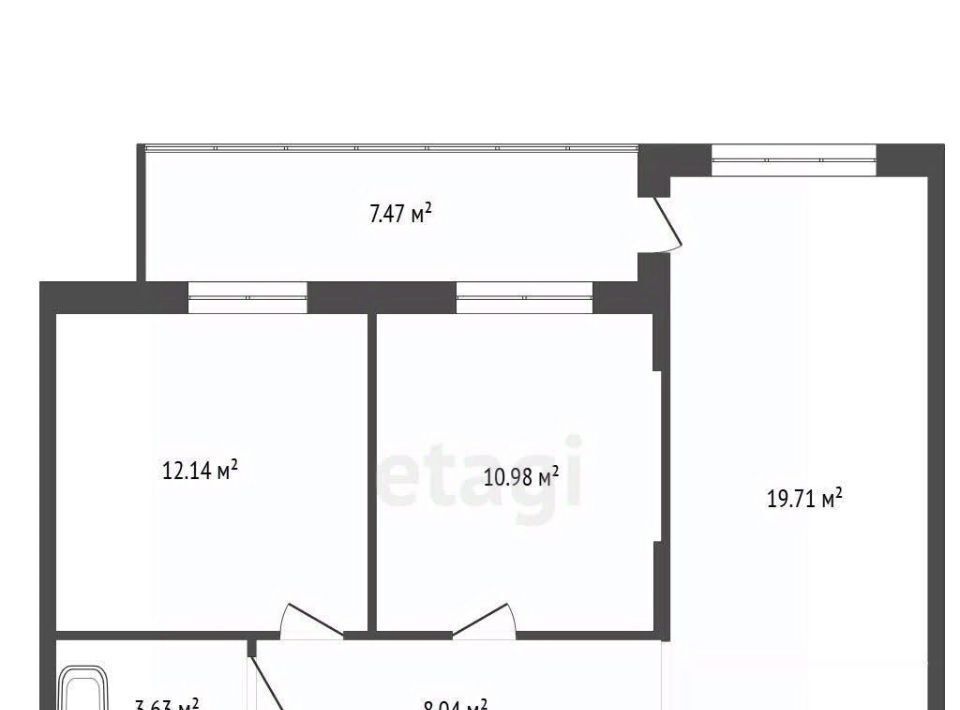 квартира г Тюмень р-н Центральный ул Газовиков 73 фото 1