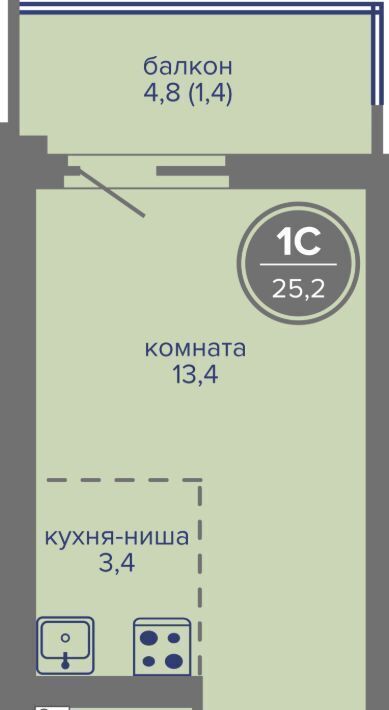квартира г Пермь р-н Индустриальный ш Космонавтов 309ак/1 фото 1
