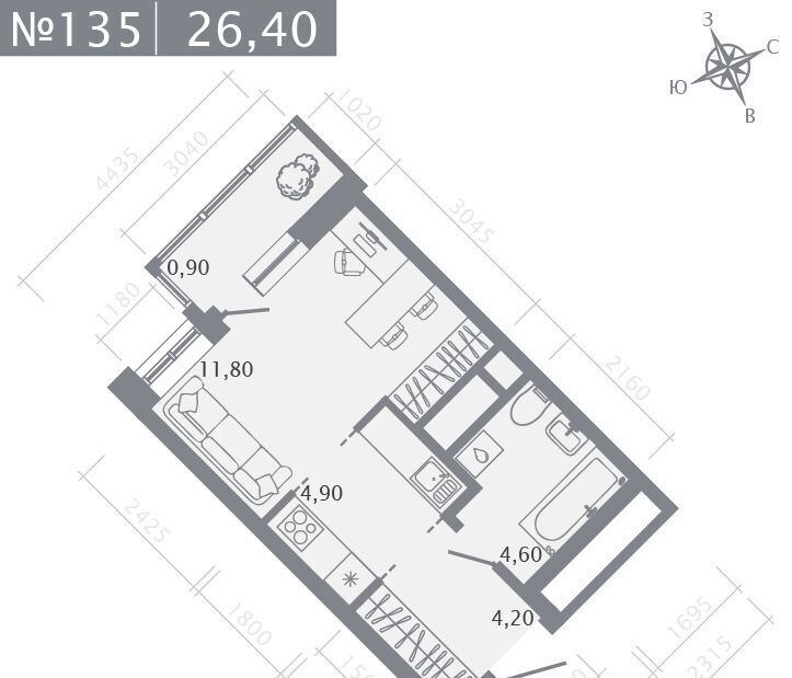 квартира г Казань метро Горки р-н Советский ул Родины 27б ЖК Главные роли фото 1