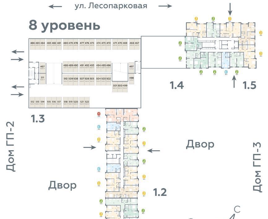 квартира г Тюмень р-н Ленинский ул Лесопарковая 22 фото 2