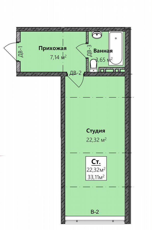 квартира г Махачкала р-н Кировский Транзитная ул., 47 фото 3