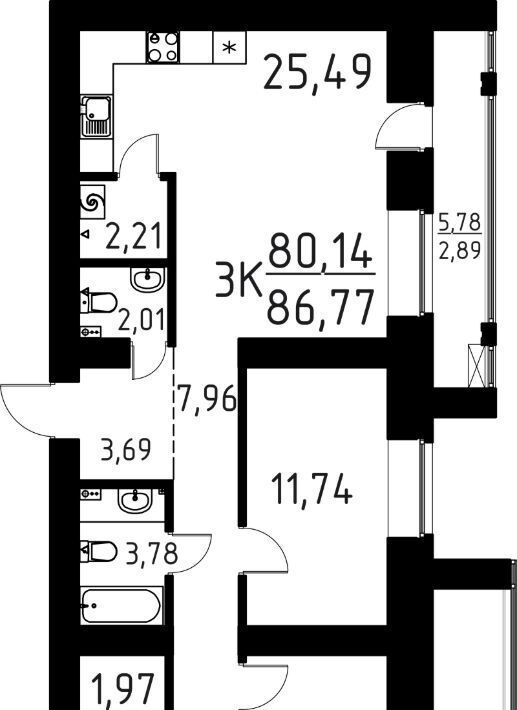квартира г Томск р-н Кировский ул Вершинина 58к/1 фото 1