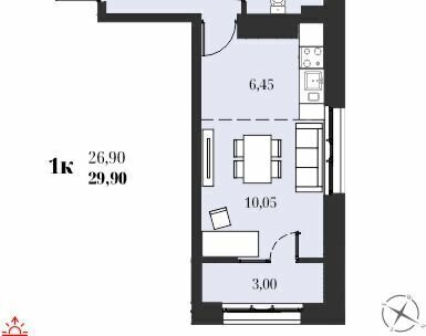 квартира г Хабаровск р-н Индустриальный ЖК «Адмирал» фото 1